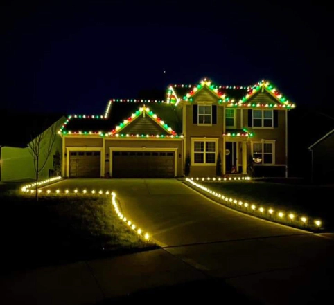 holiday lights installed